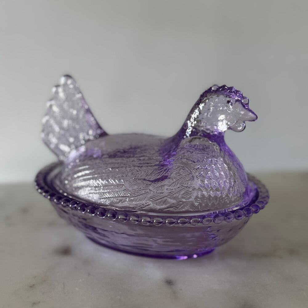 Purple Hen On Nest Original Rose's Closet, Small Indiana Style